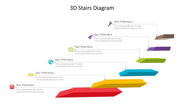 3D Stairs PowerPoint Template