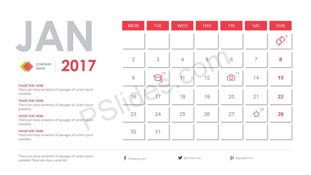 Weekly Calendar Powerpoint : Calendar powerpoint template Weekly Calendar Powerpoint : Calendar powerpoint template