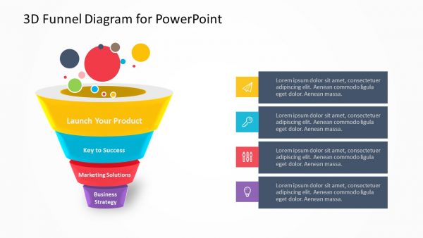 3D Funnel Diagram for PowerPoint