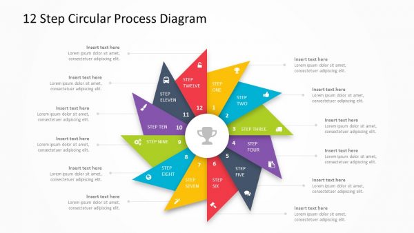 12 Step Circular Diagram slide 1