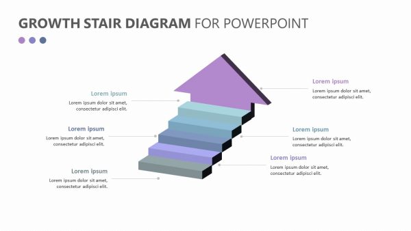 Growth Stair Diagram for PowerPoint Slide 1