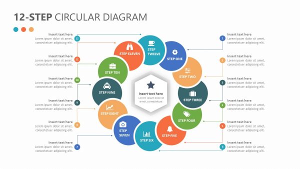 12-Step Circular Diagram for PowerPoint