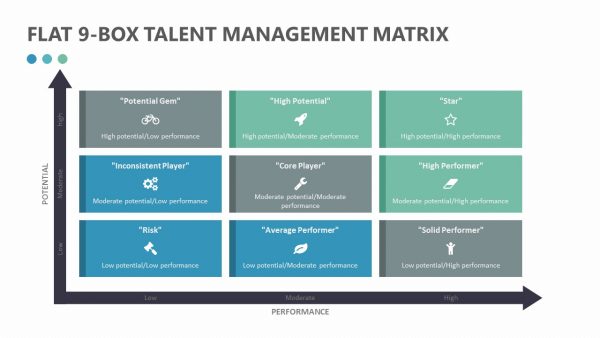 Flat 9-Box Talent Management Matrix