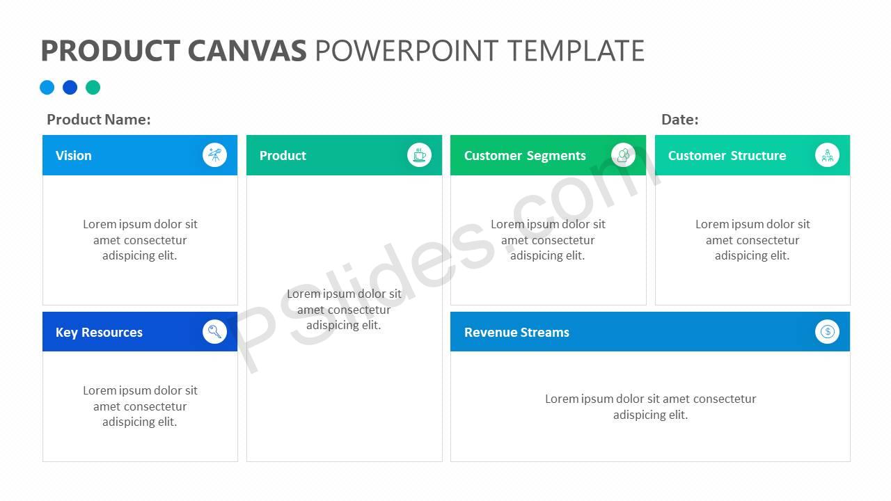 product canvas powerpoint template - pslides product canvas powerpoint template - pslides, Presentation templates